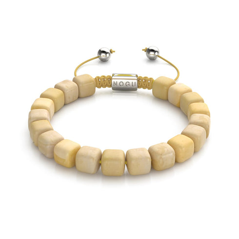Gelber Quarz | Silber | Edelstein-Kieselstein-Makramee-Armband